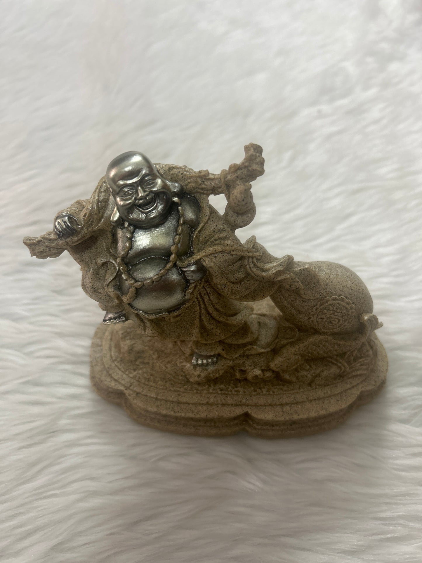 Laughing Buddha with Money Frog Showpiece