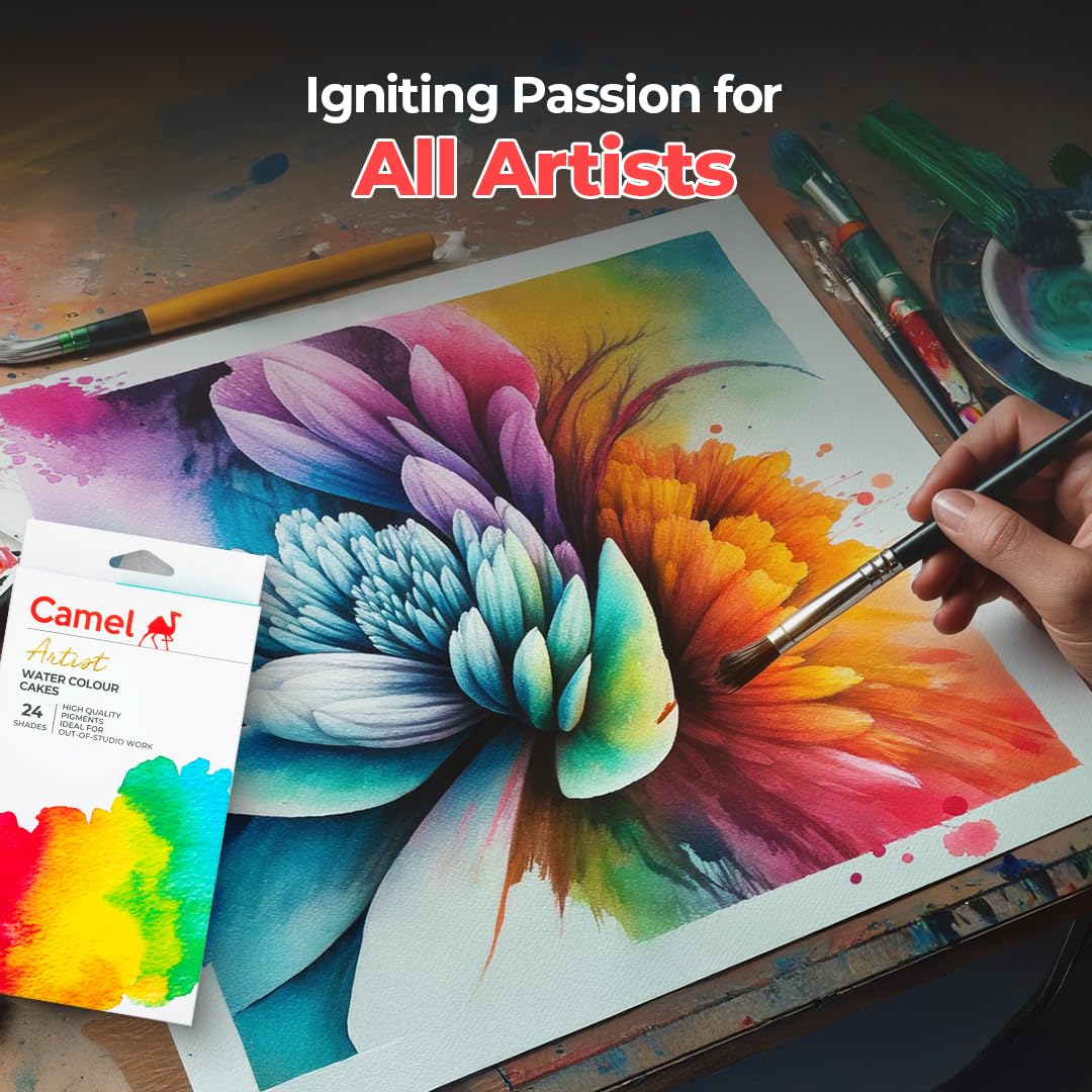 Camel Artist Water Colour Cakes 24 Shades
