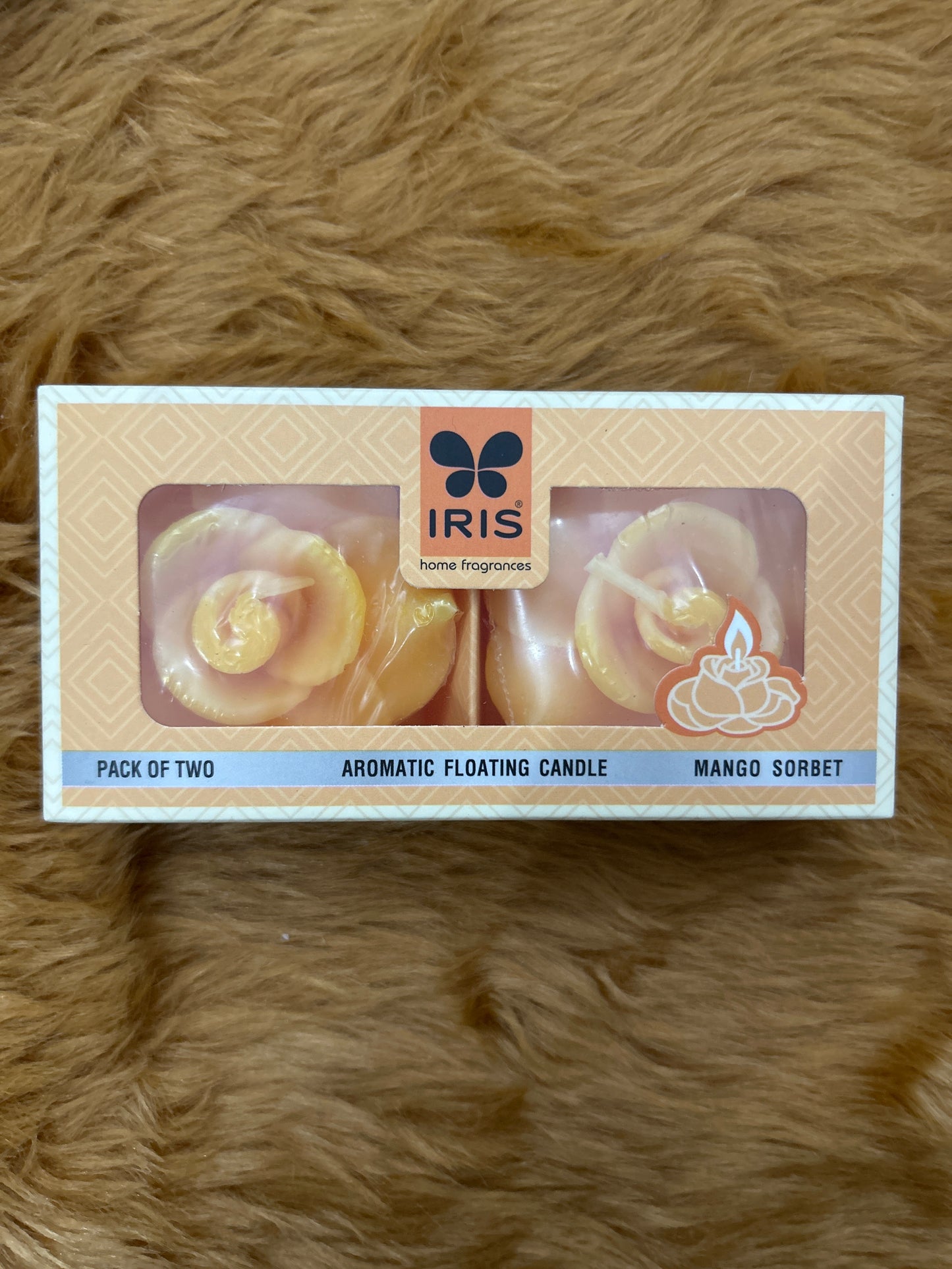 IRIS Aromatic Floating Candle Set of 2 - Mango Sorbet