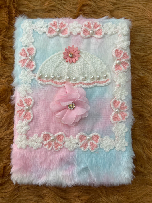 A5 Diary Fur Pearls & Laces