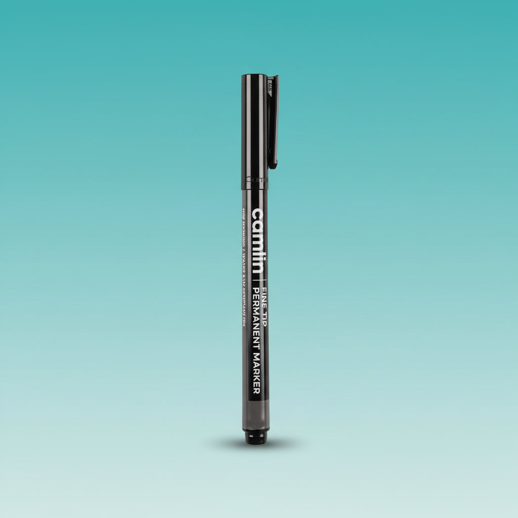 Camlin Fine Tip Permanent Marker Black by Gifthubmart