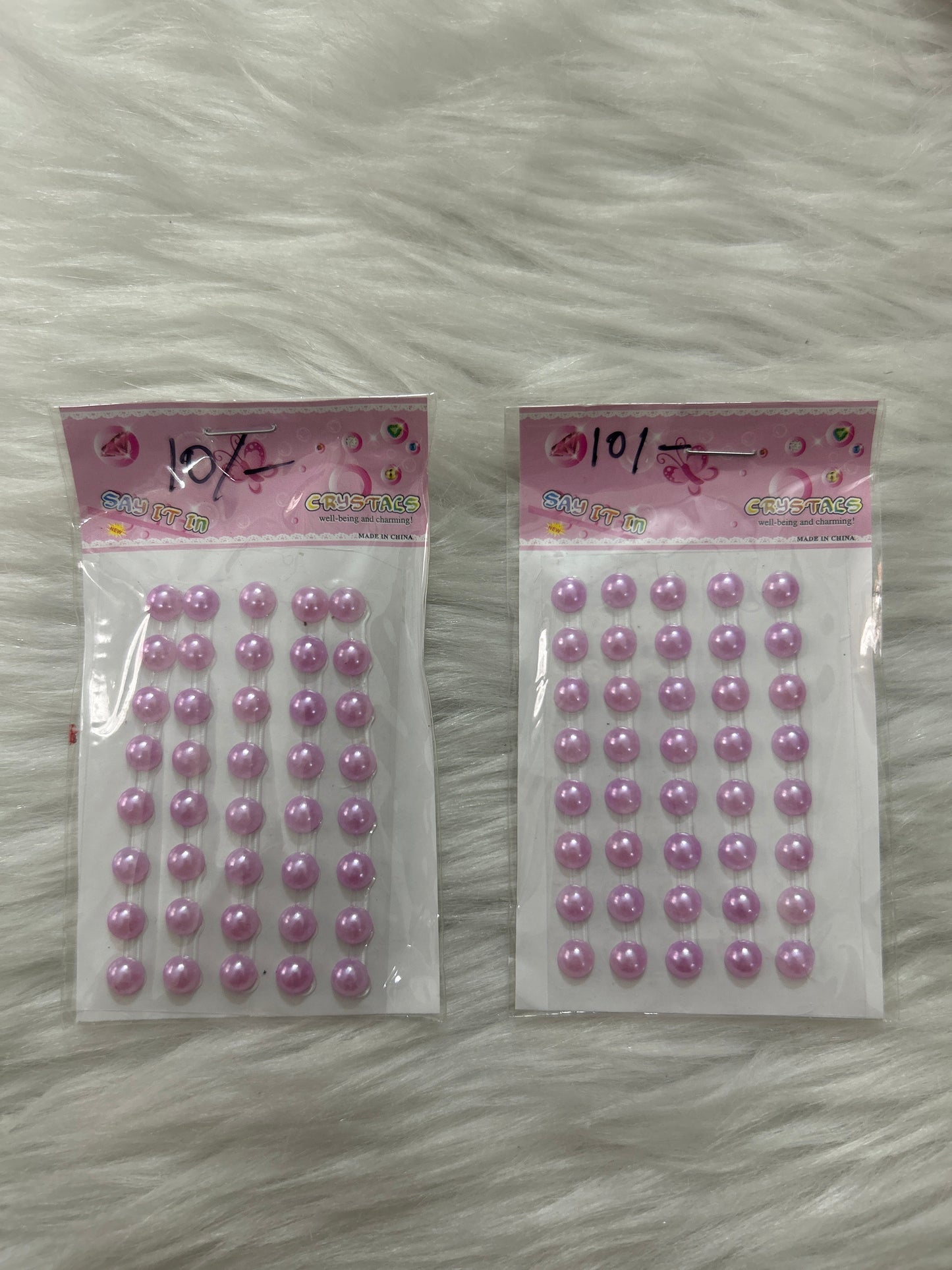Self Adhesive Flat Beads- Purple