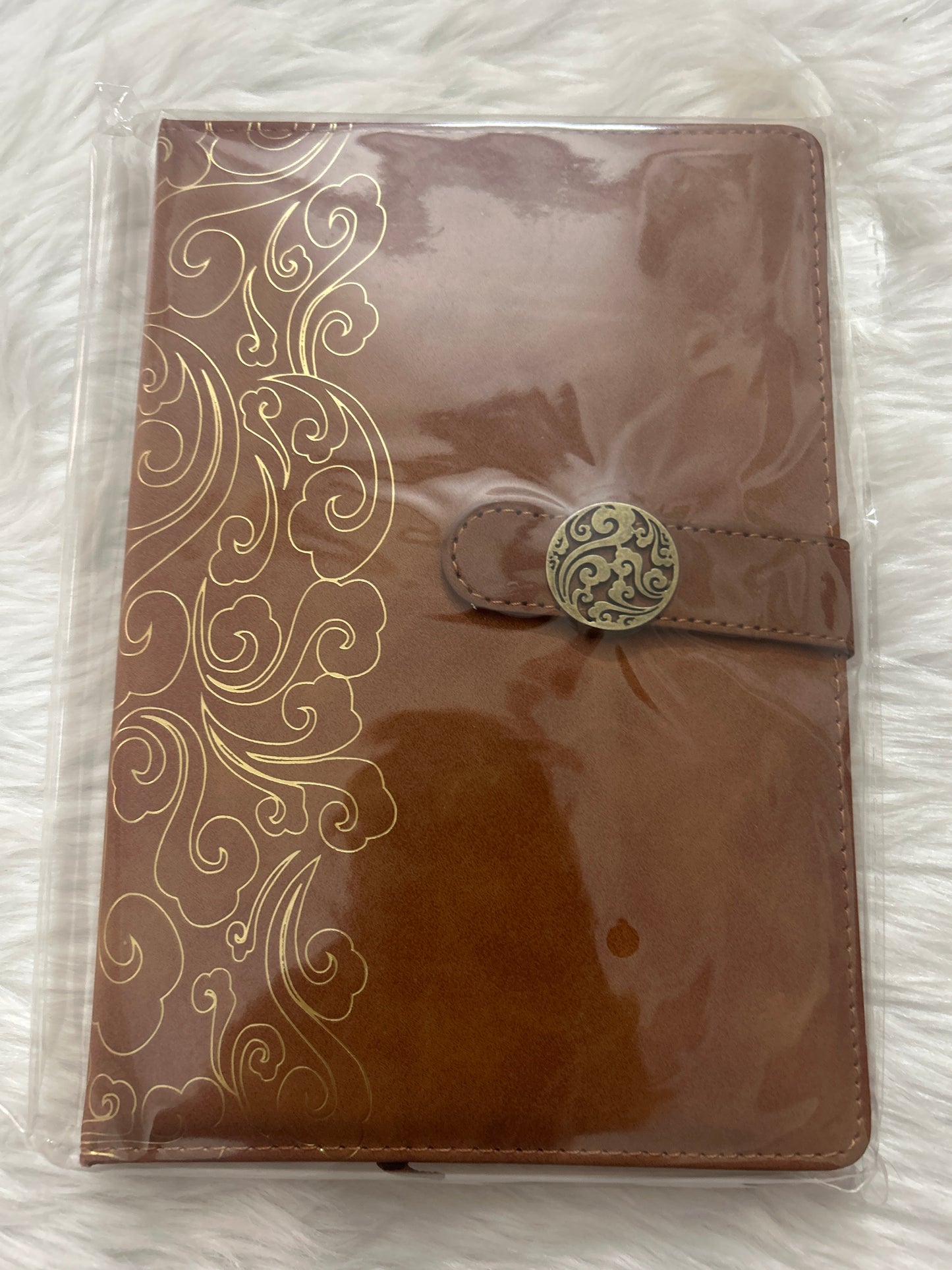 Gold Print Flap Diary