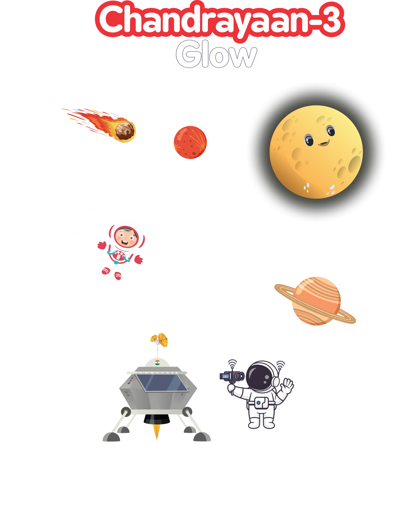 Ratna CHANDRAYAAN 3 GLOW Sticker