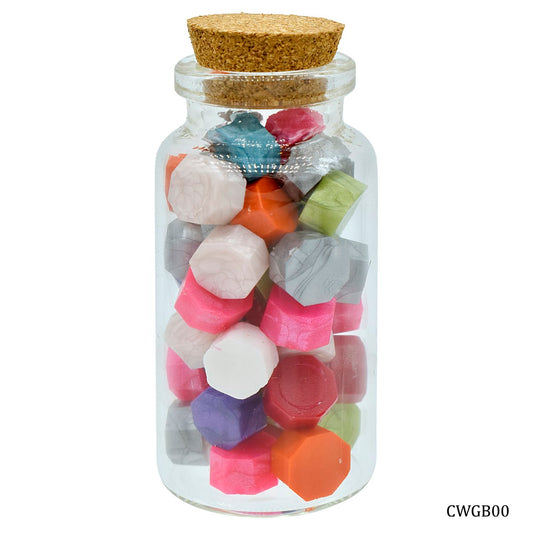 Wax Tablets Glass Bottle Mullti Colour CWGB00
