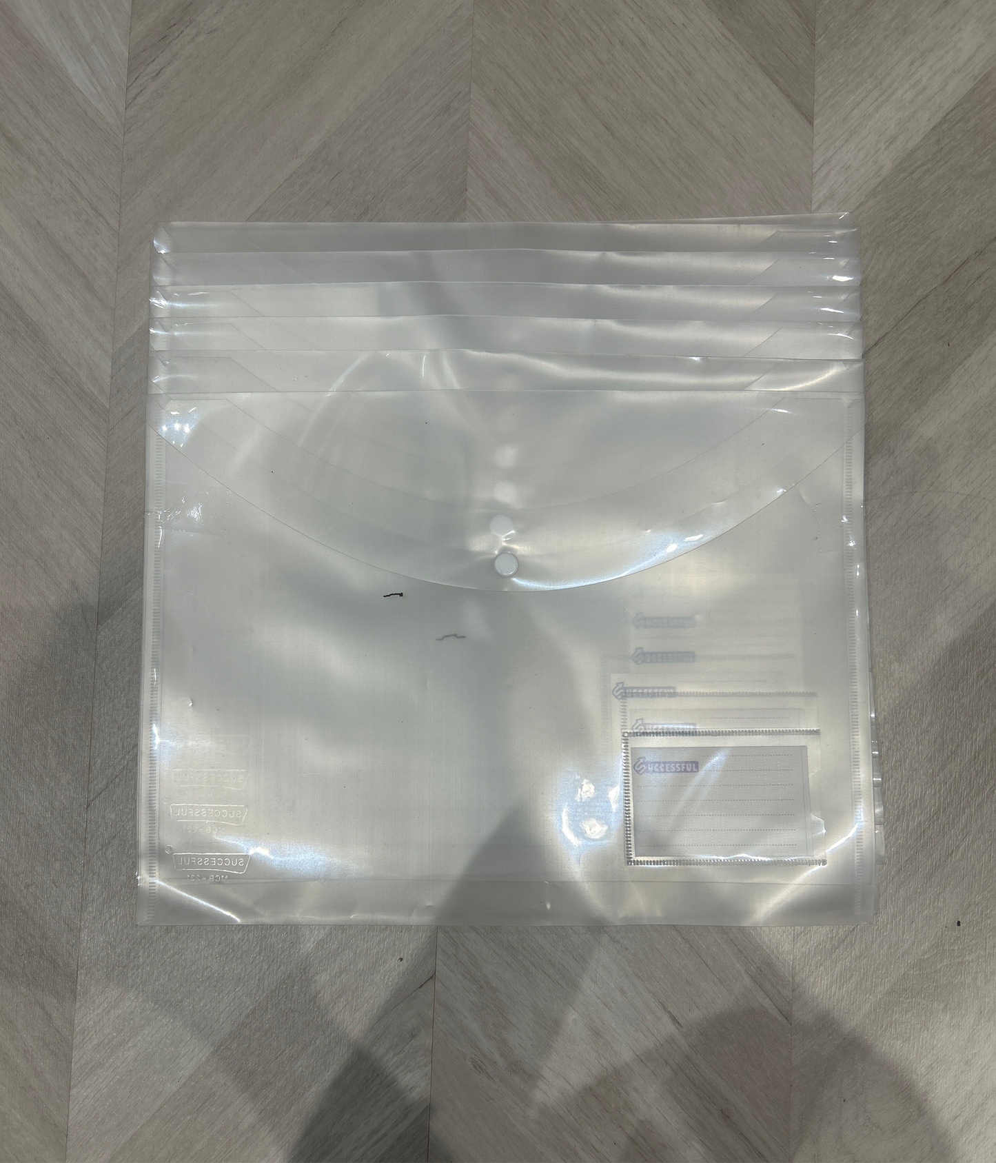 My Clear Bag Button Folder