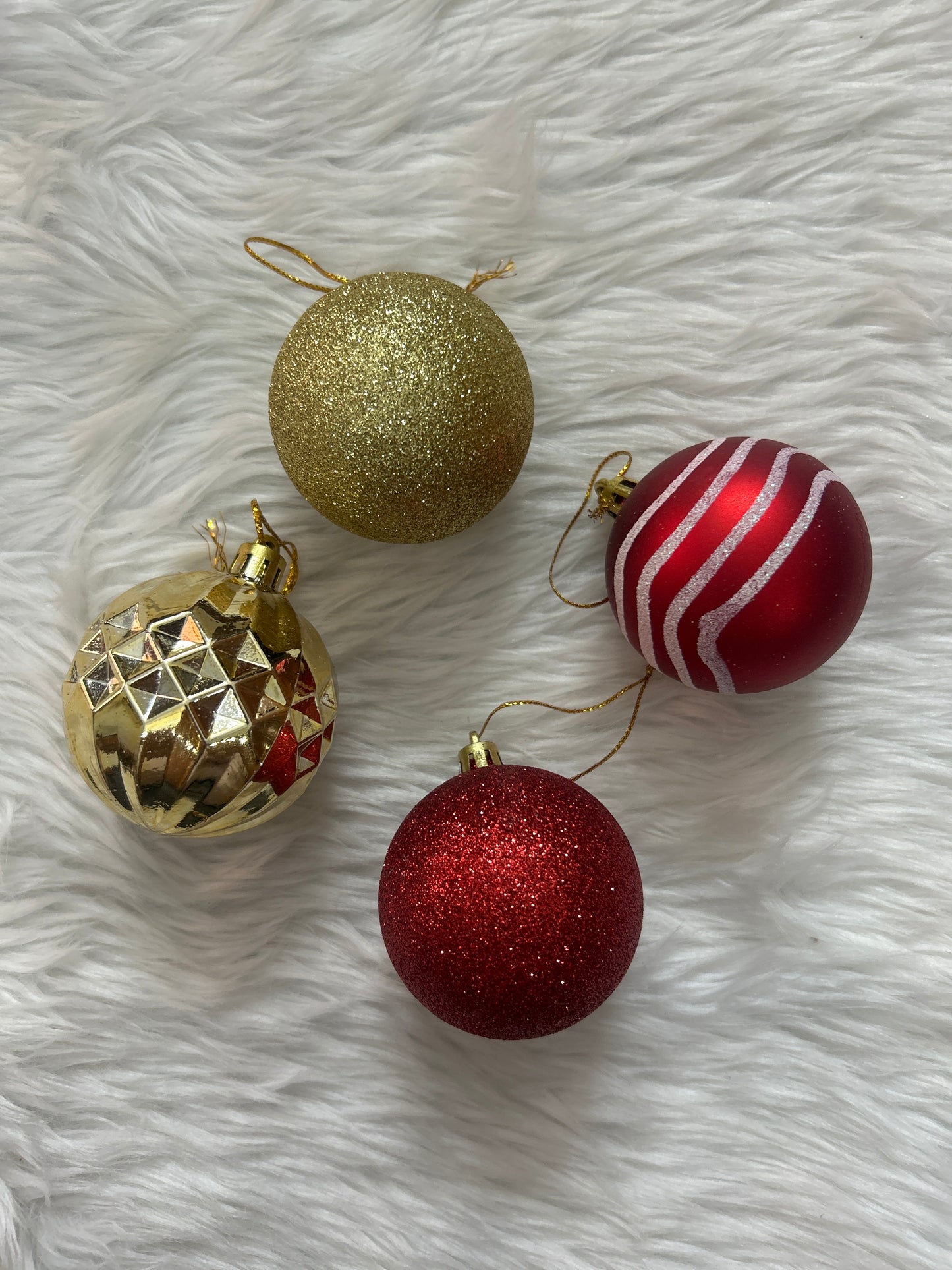 Red & Golden Ball Ornaments Christmas Decor