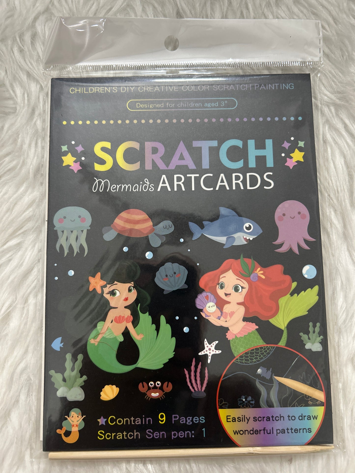 Scratch Art Cards- 9 Pgs