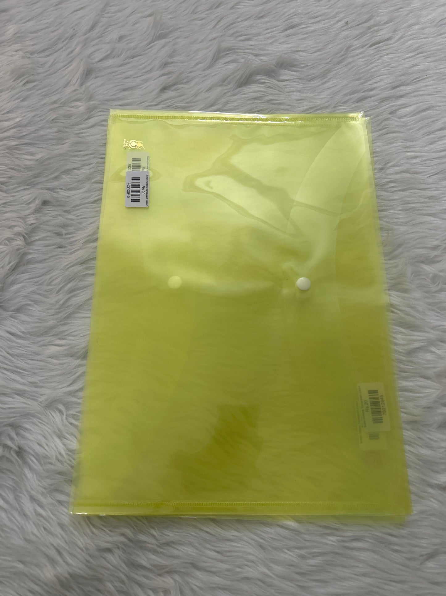 Button Folders Transparent Yellow