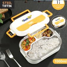 GIBO Duck 3 Section Stainless Steel Bento Lunch Box for Kids - Gift Hub Mart