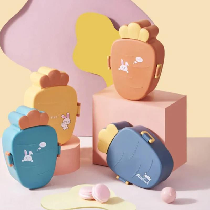 Fancy Carrot Lunch Box with Cutlery (Radish)