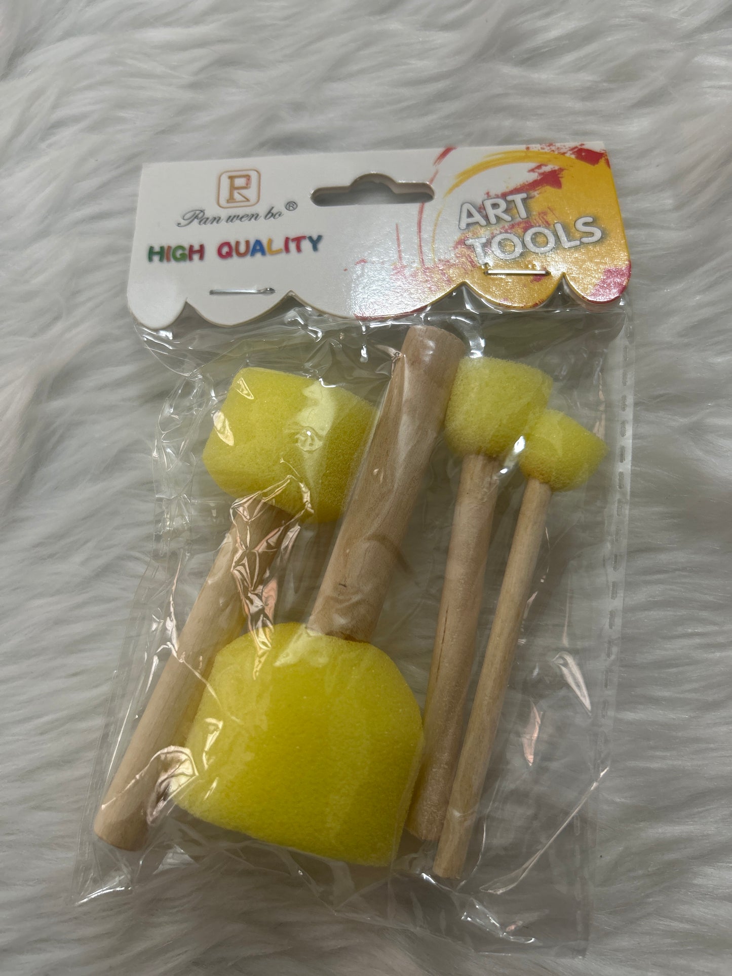 Sponge Brush Round (Set Of 4) VD