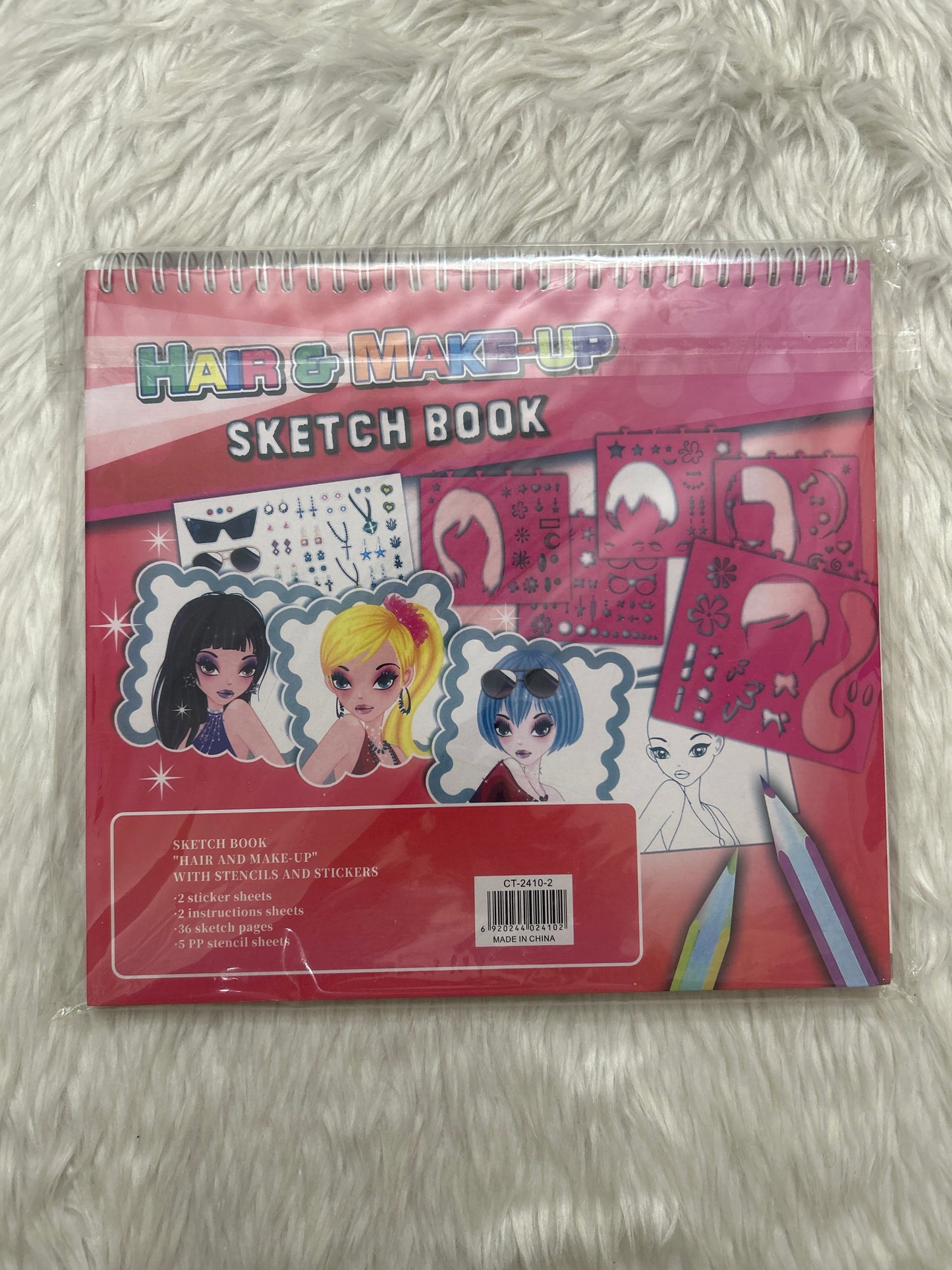 Creativity Book With Stickers & Stencils- Hair and Make Up