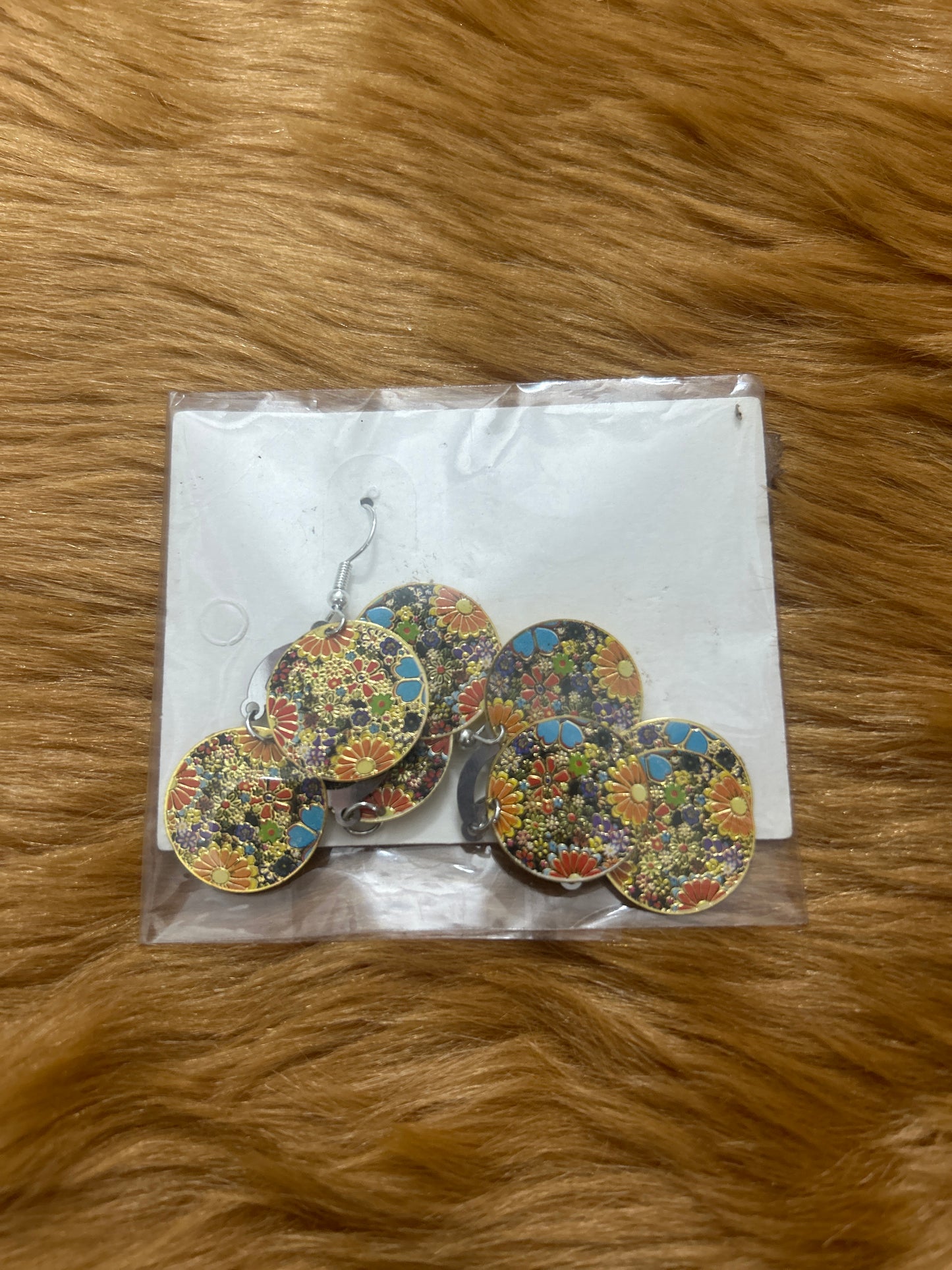 Asian Earrings 4 Layered Cute Round Earrings