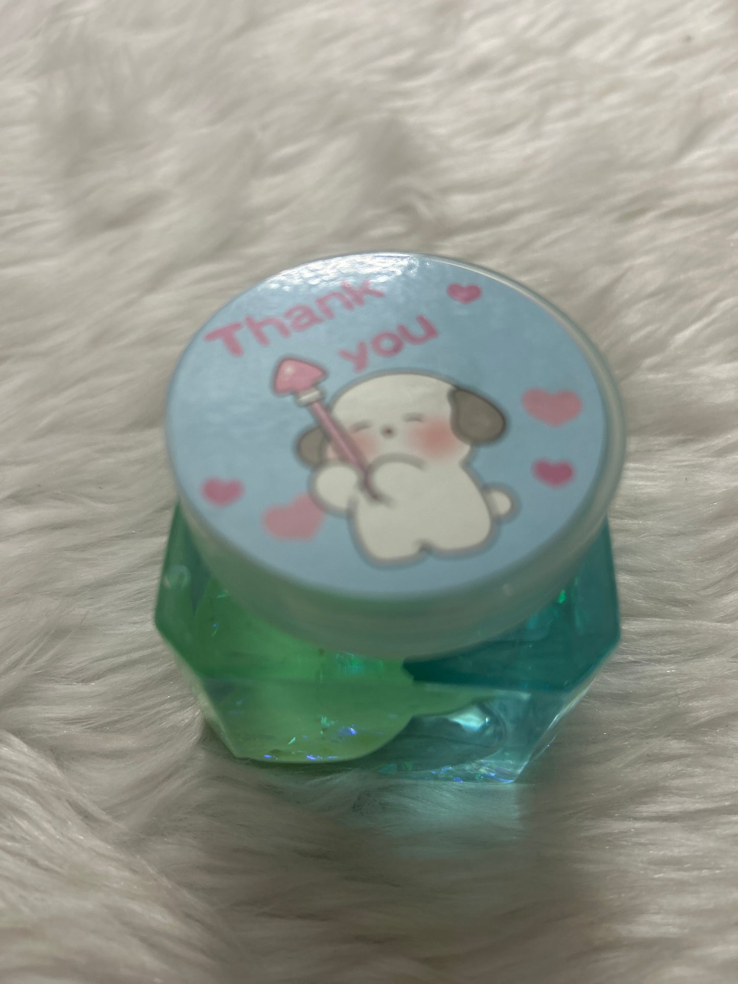 Minion Glitter Clear Slime