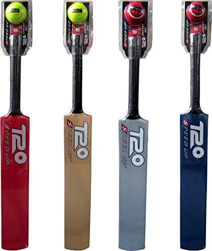 SPEEDUP T20 Wooden Cricket BAT & Ball Set