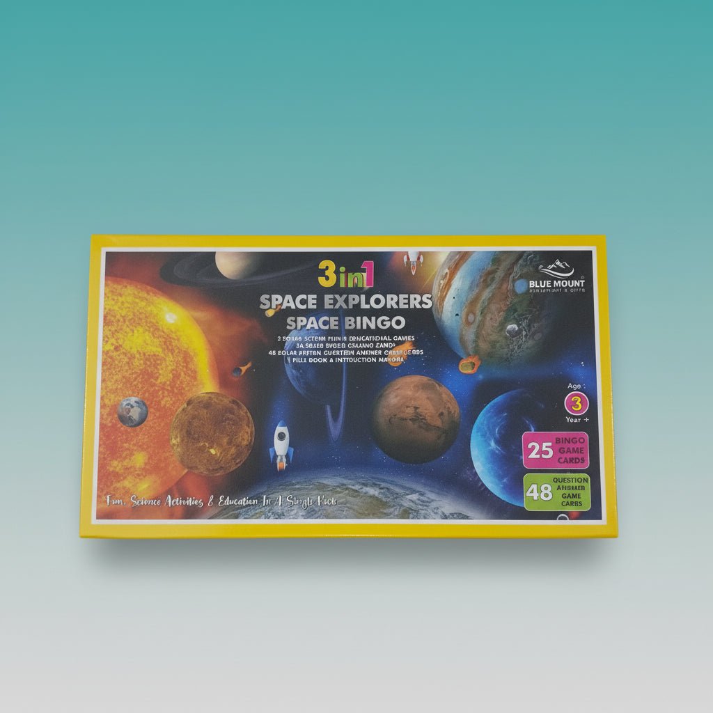 3 in 1 Space Explorers Bingo by Gift Hub Mart