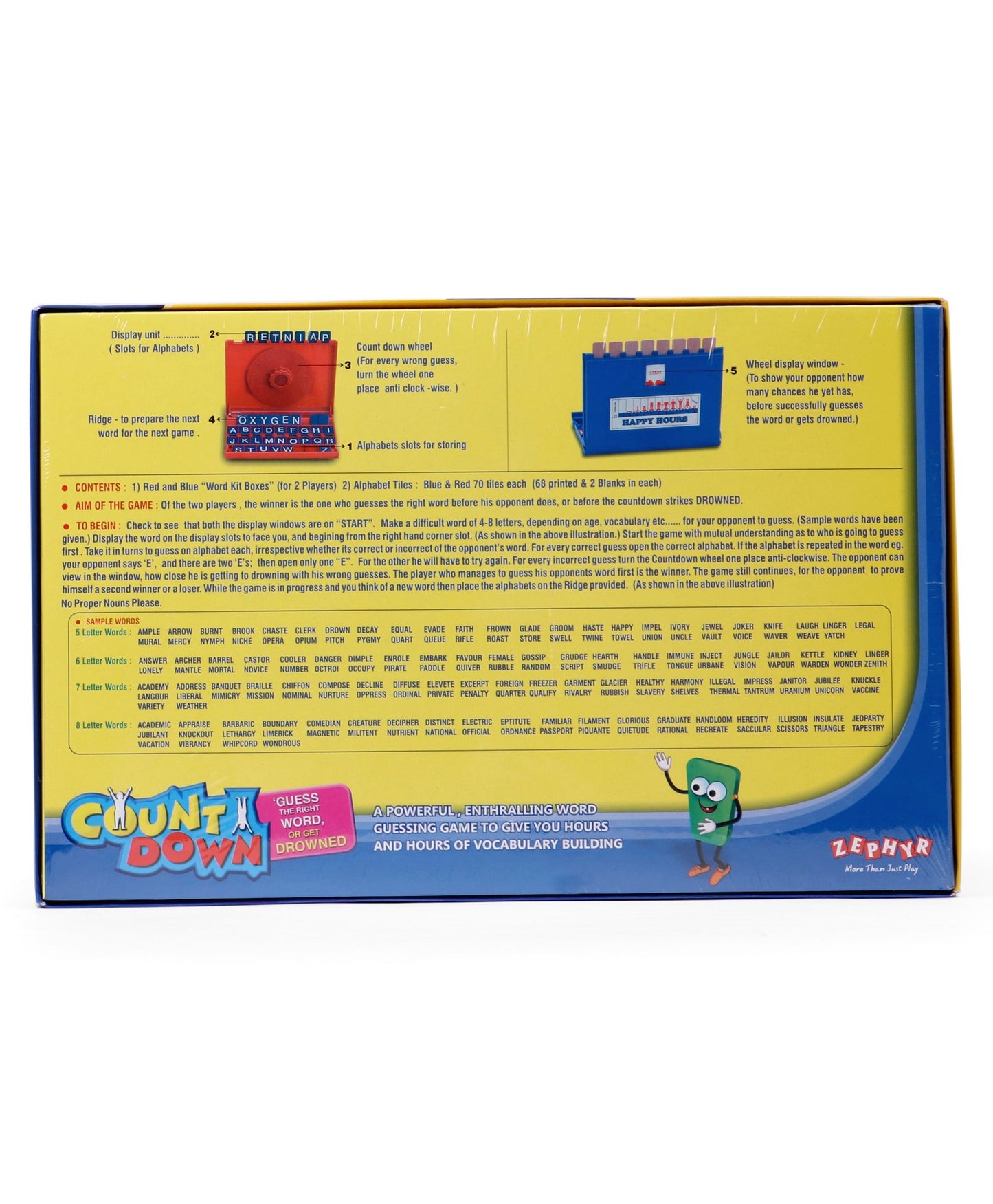 Zephyr Count Down Word Game 8-13