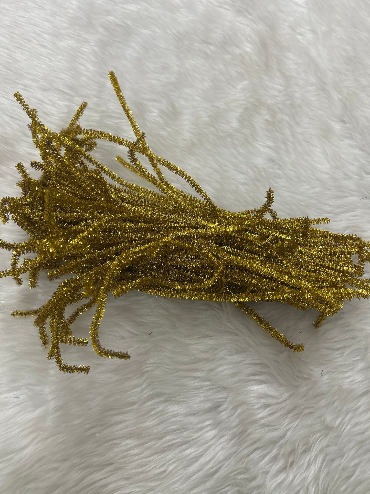 Pipe Cleaner Glitter Golden