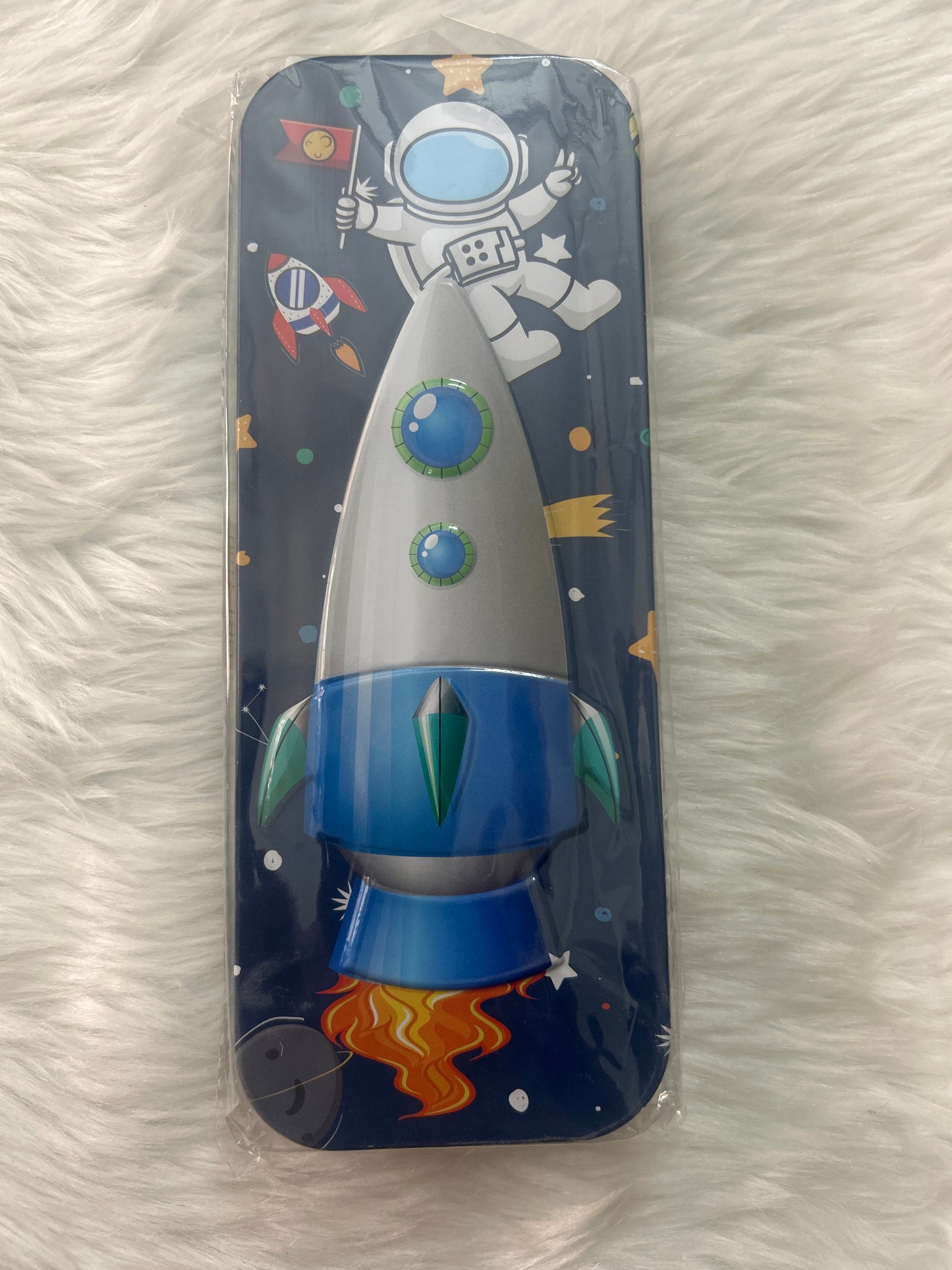 Pencil Box - Metal Rocket