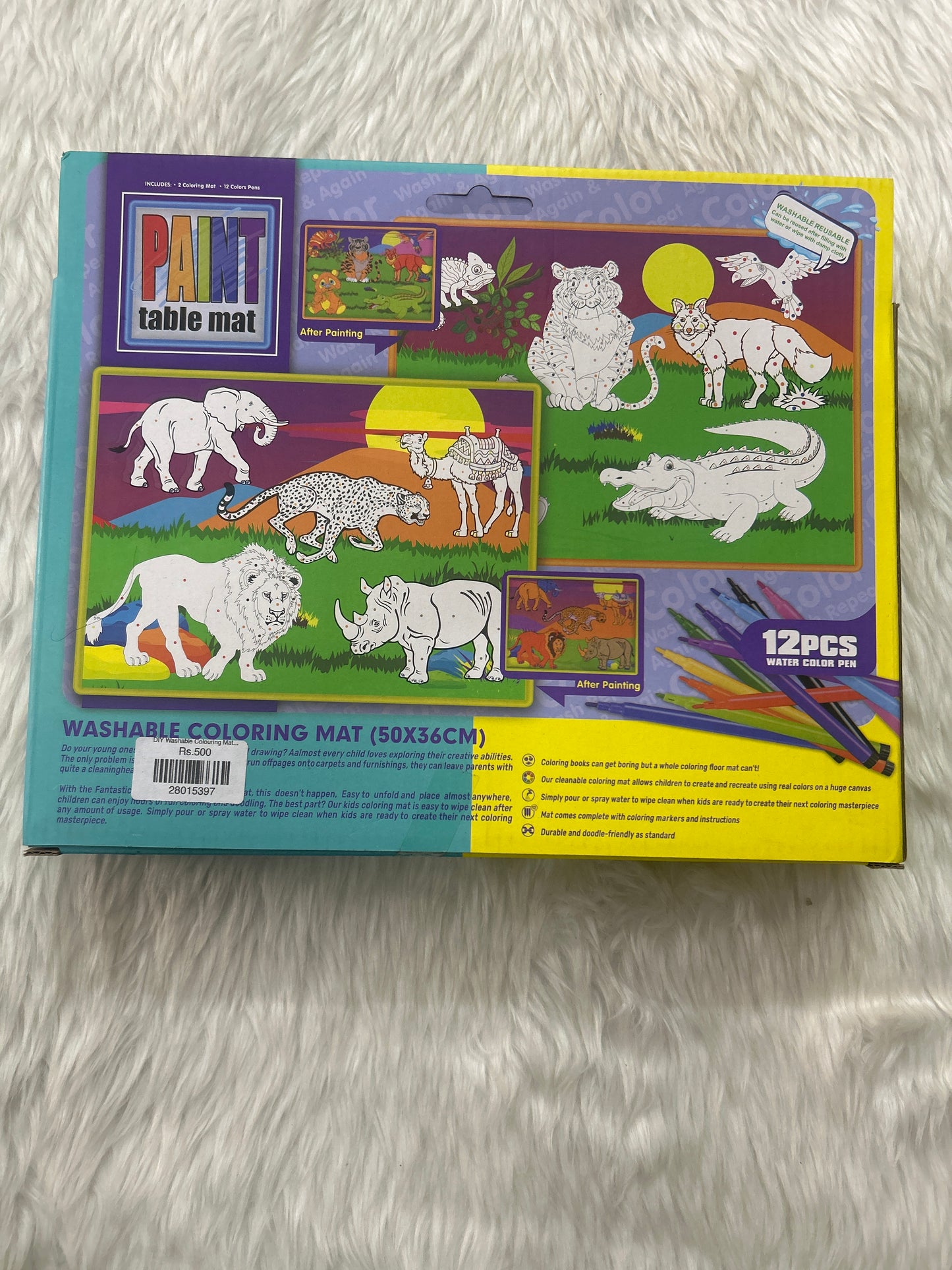 DIY Washable Paint Colouring Mats (50x36 CM) 3+