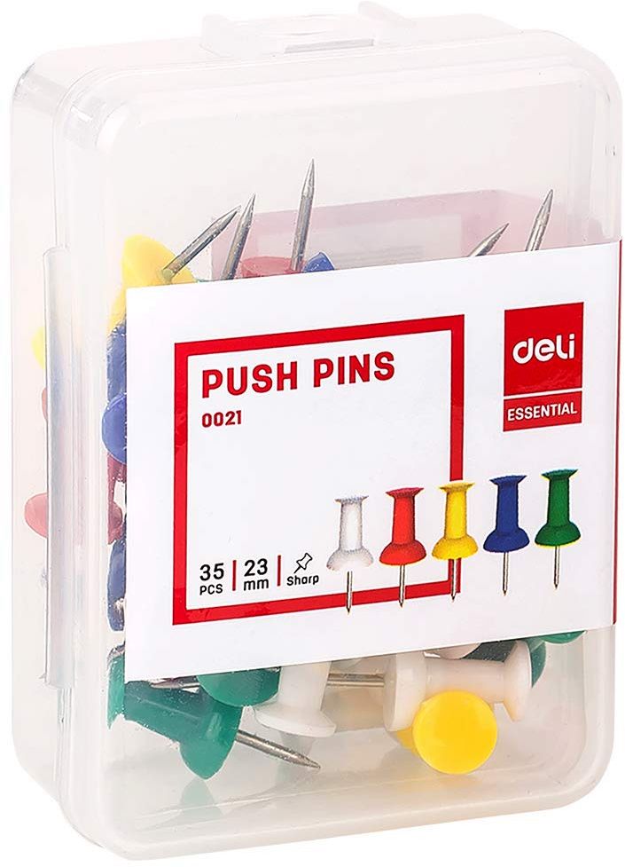 Deli Thumb Tacks (Push Pin) W0021 23mm