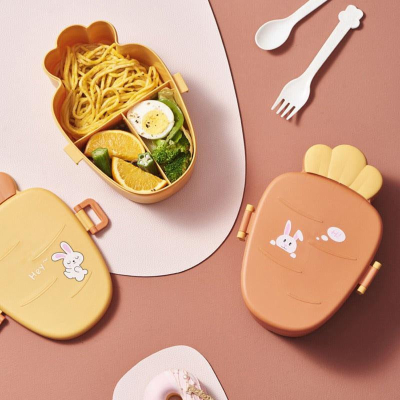 Fancy Carrot Lunch Box with Cutlery (Radish)