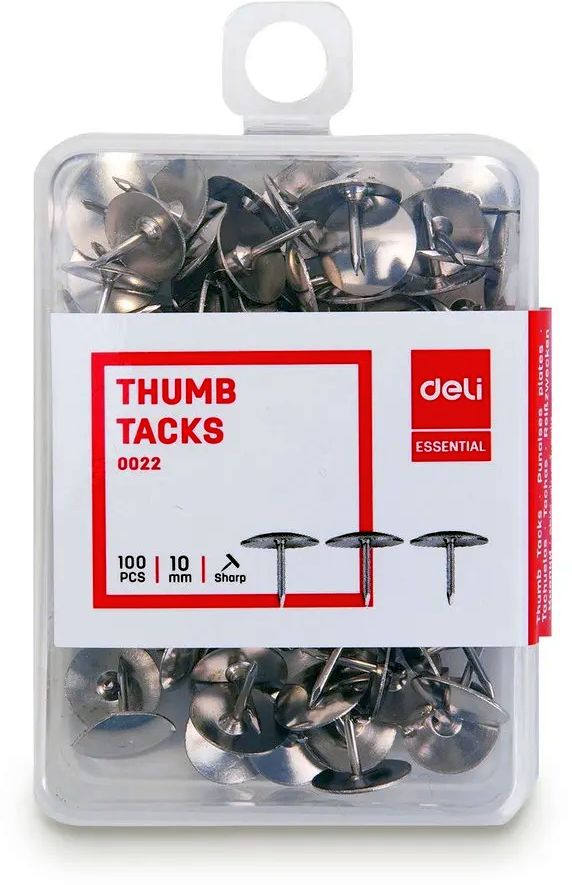 Deli Thumb Tacks (Push Pin) W0022 10mm