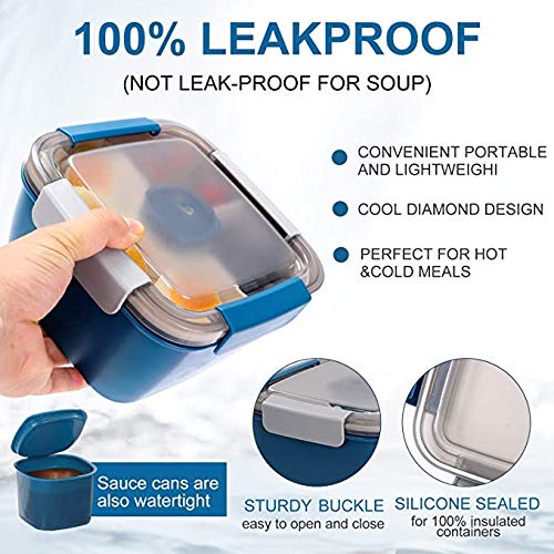 4 Compartment Lunch Box with dip container leakproof (Gibo) by Gifthubmart