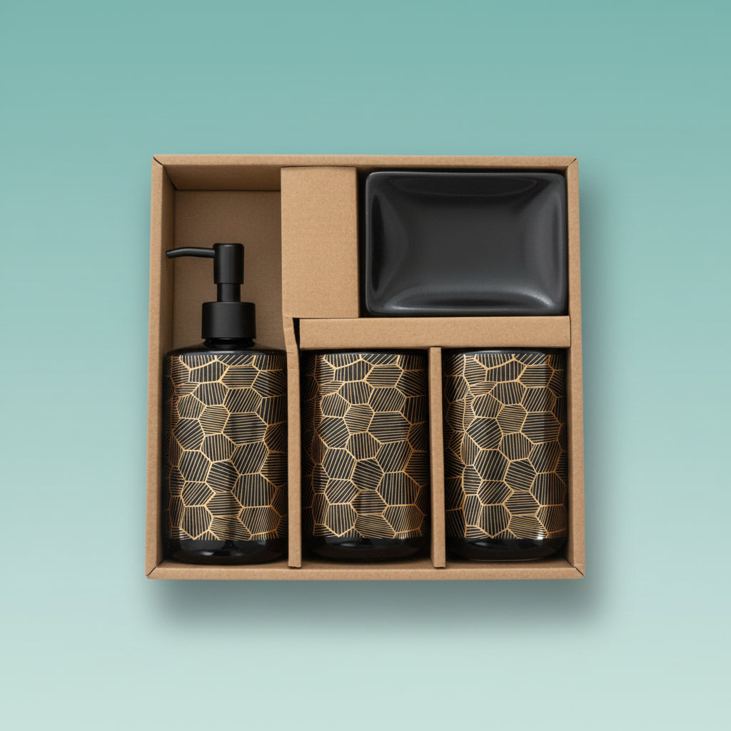 4 Piece Bathroom Set by Gift Hub Mart