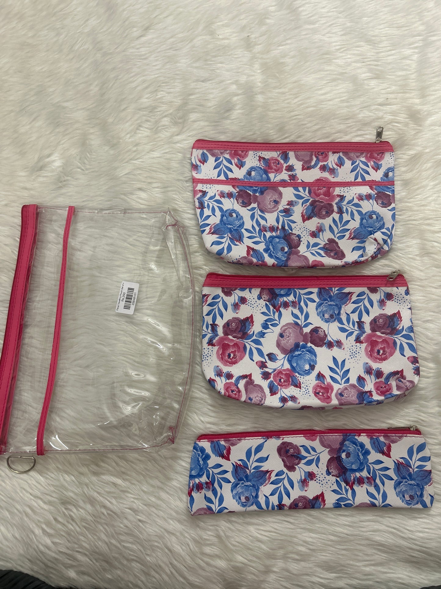Floral Travelling Pouch Set of 4