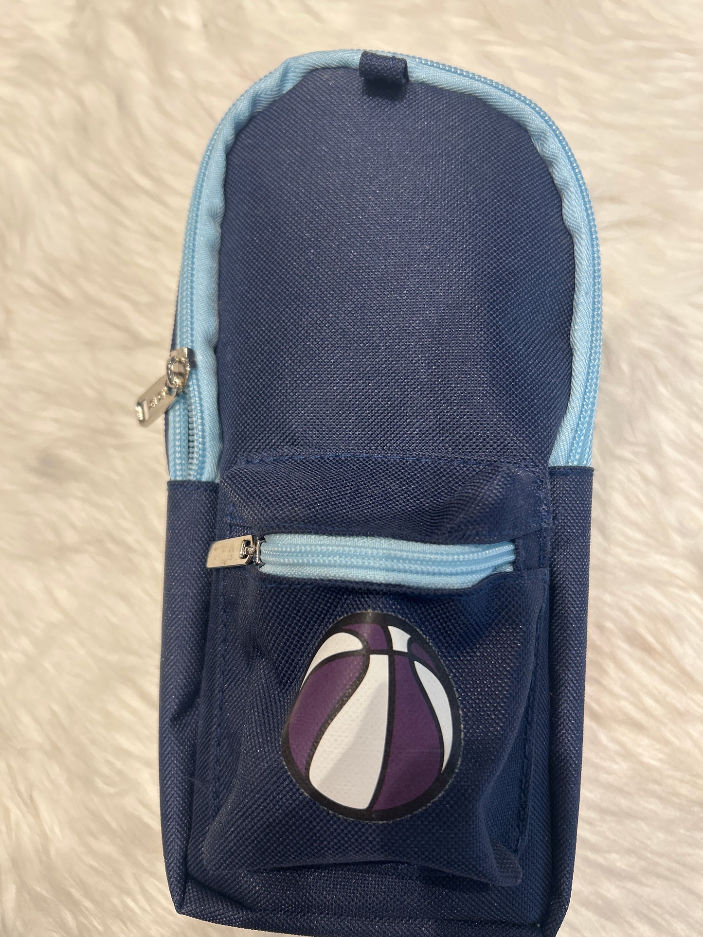 Pencil Pouch Blue- Baseball
