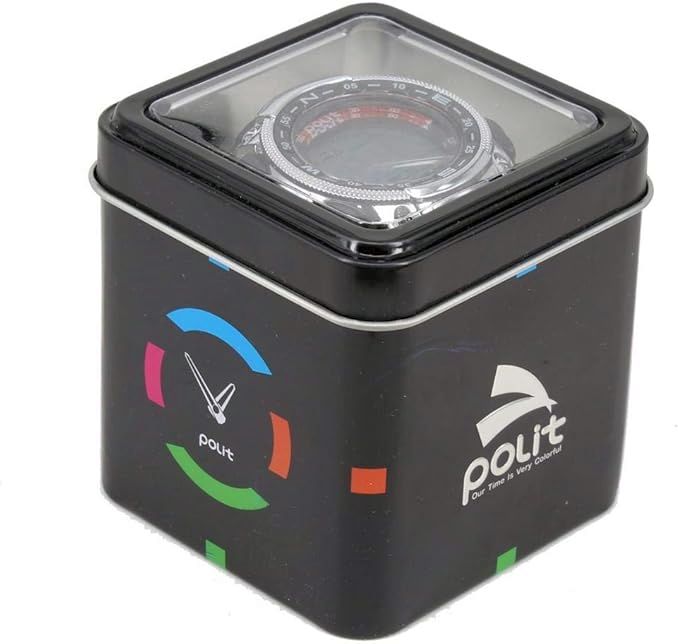 Digital Polit Wrist Watch Box Black