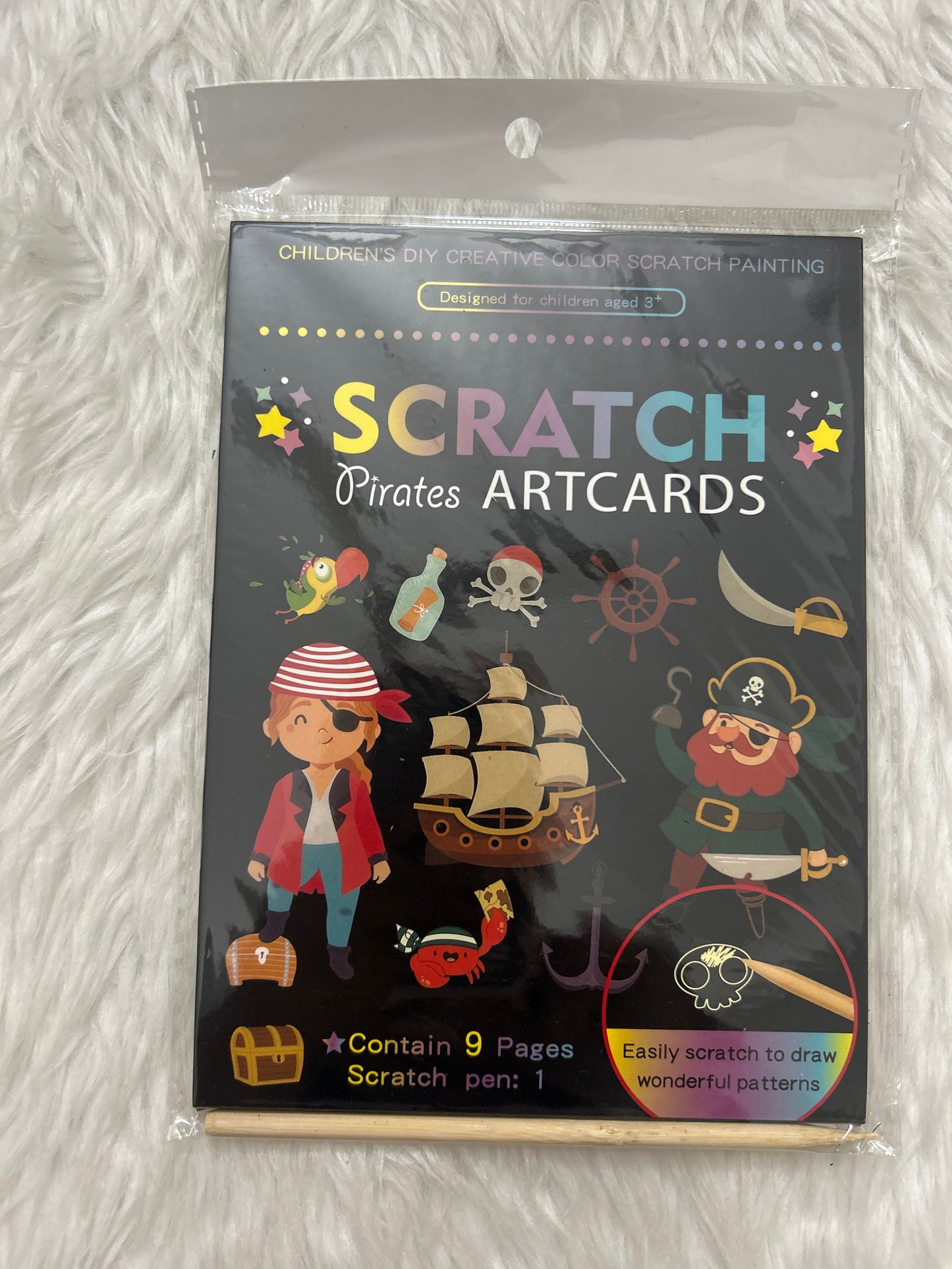 Scratch Art Cards- 9 Pgs