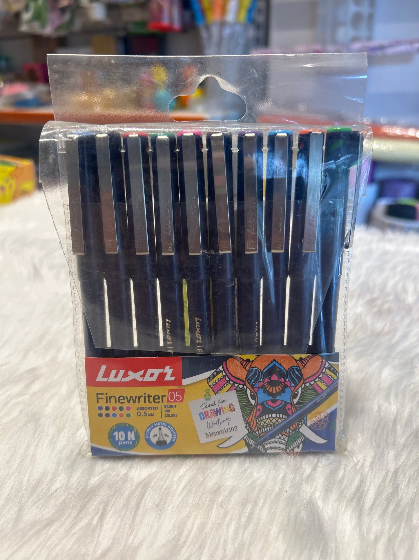 Luxor Finewriter Pen 0.5 mm (Set of Assorted 10 Colours)