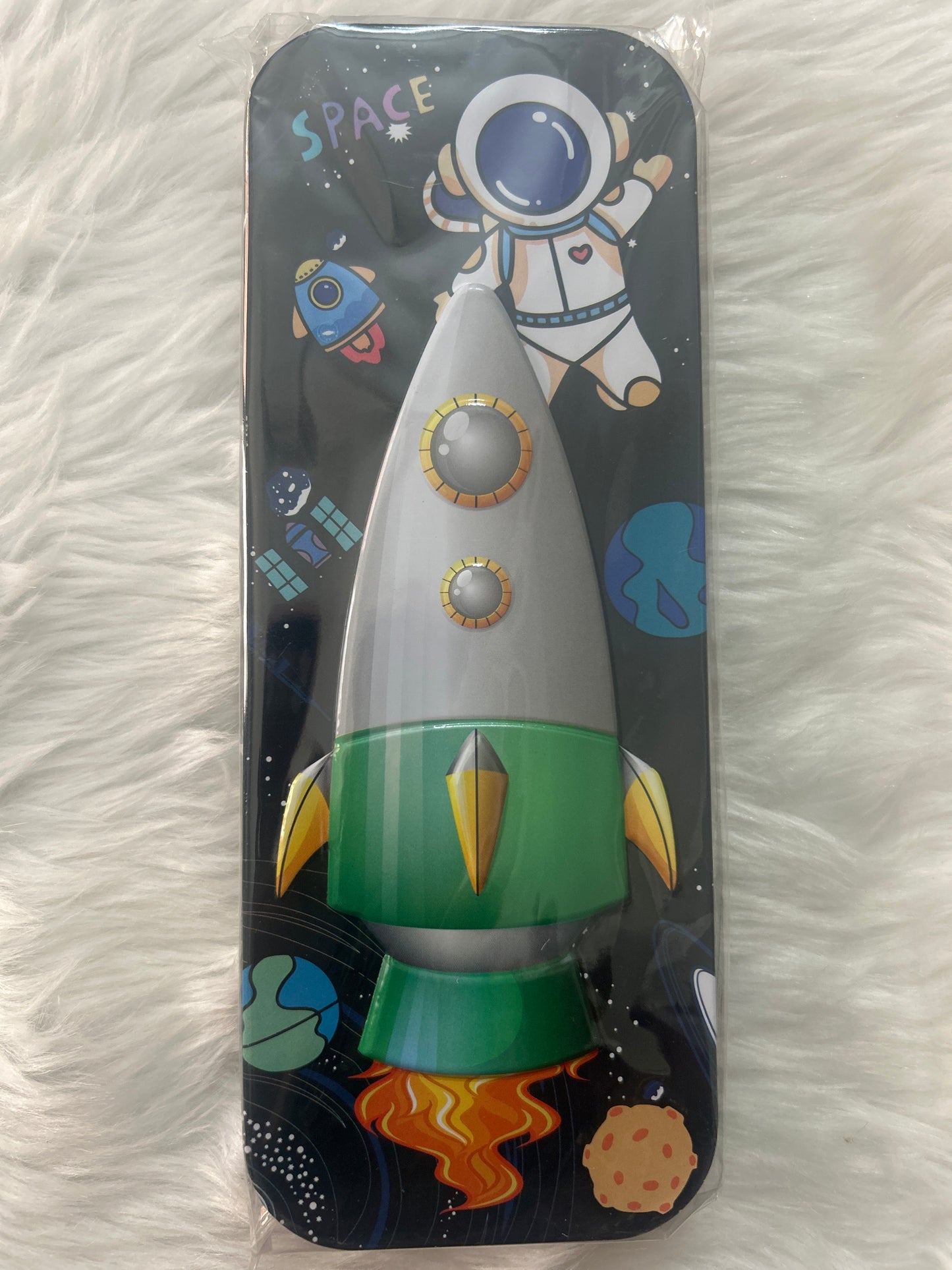 Pencil Box - Metal Rocket