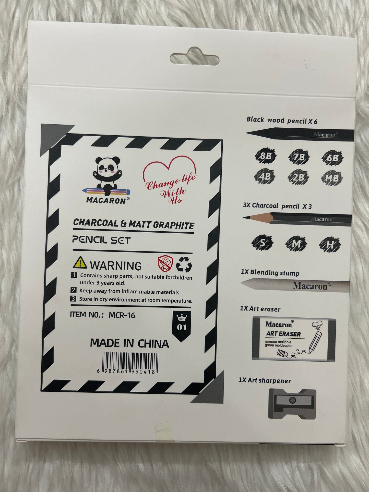 Macaron Charcoal & Matt Graphite Pencil Set