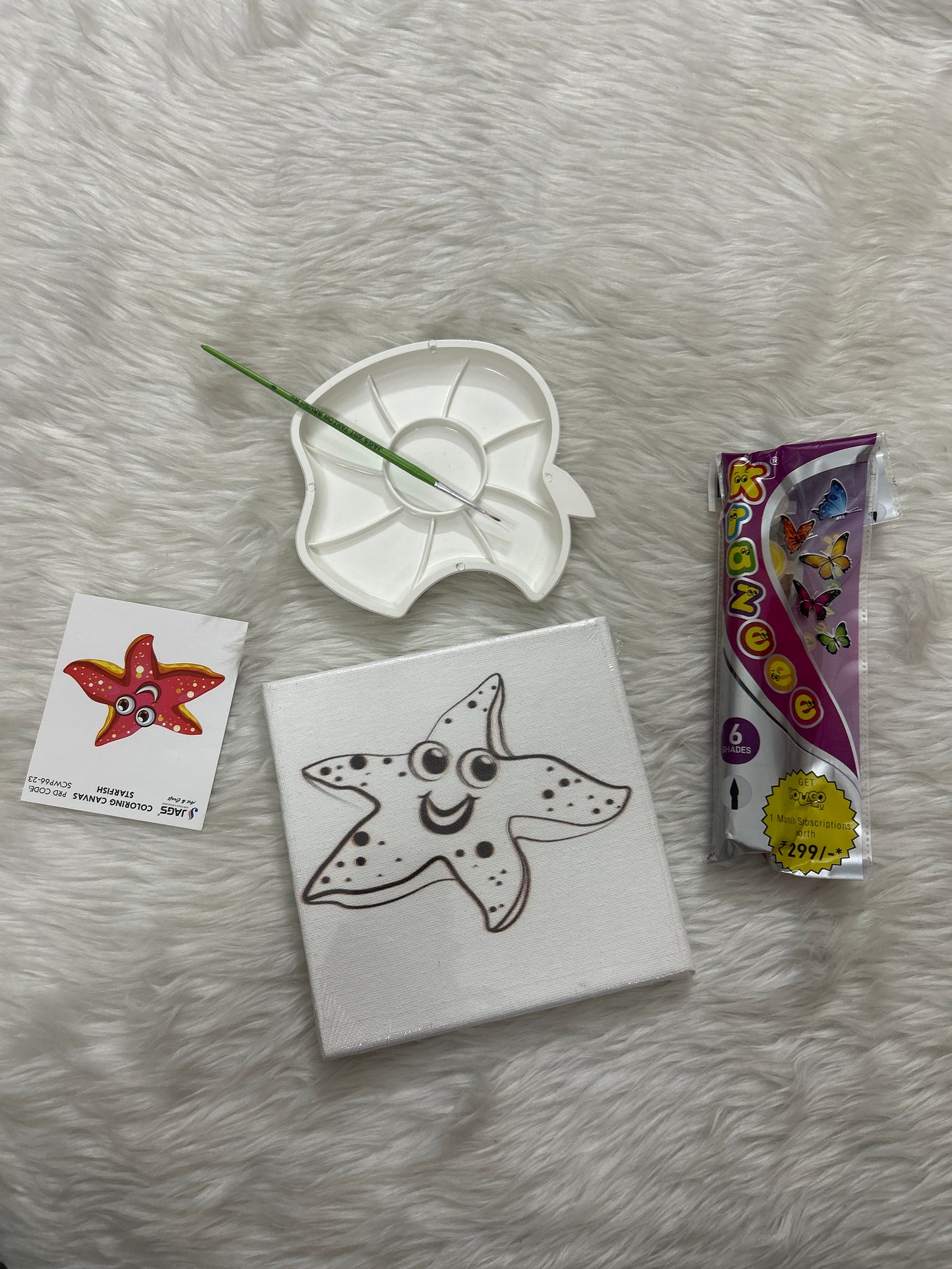 Premarked Canvas Starfish 6x6