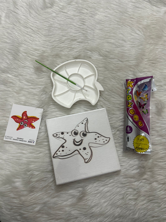 Premarked Canvas Starfish 6x6
