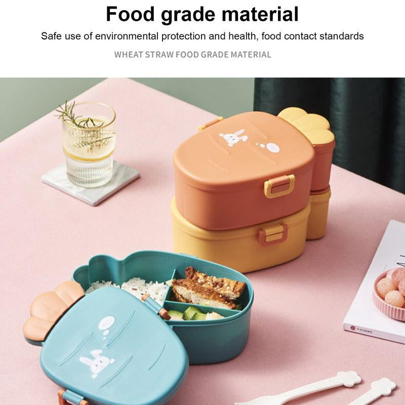 Fancy Carrot Lunch Box with Cutlery (Radish)