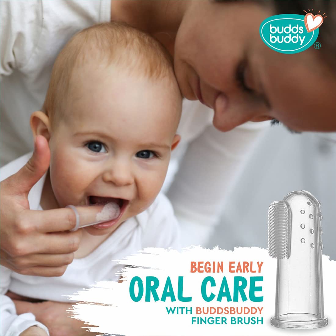 Soft Silicon Finger Toothbrush- Buds Buddy