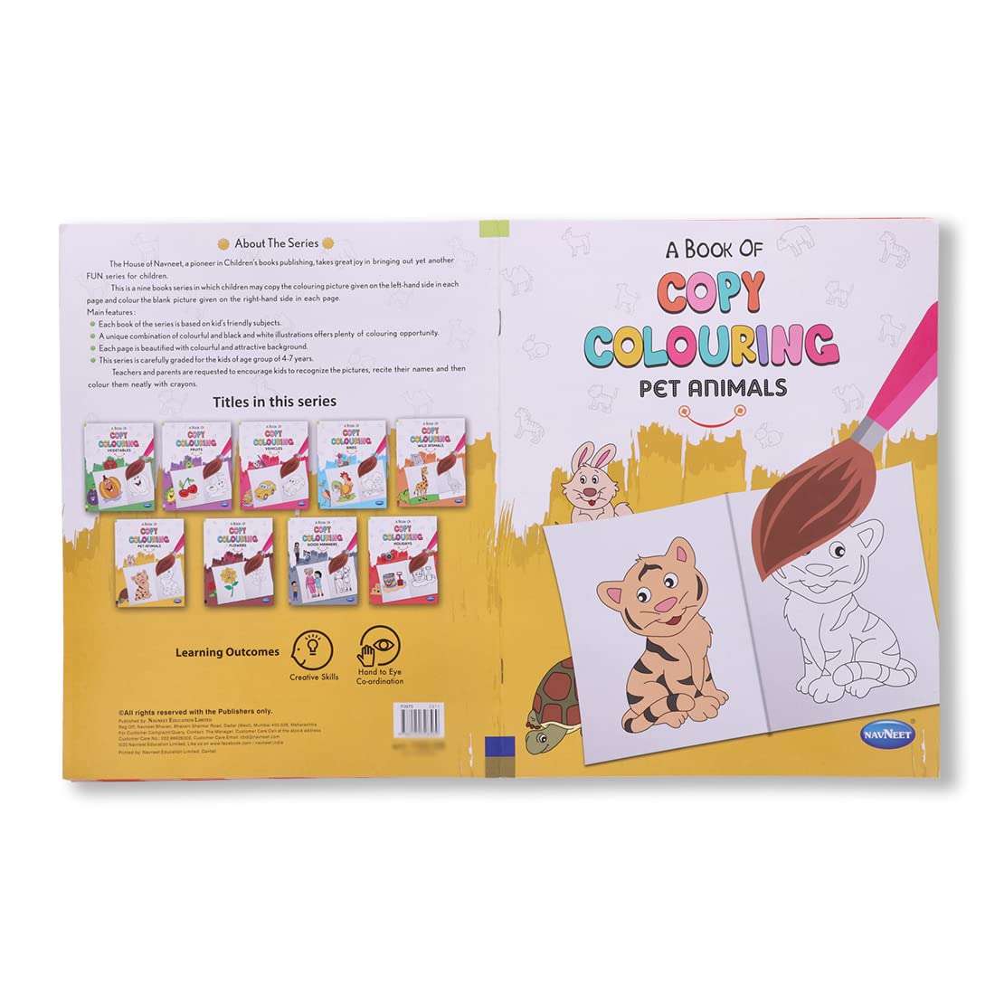 Navneet A Book of Copy Colouring- Pet Animals