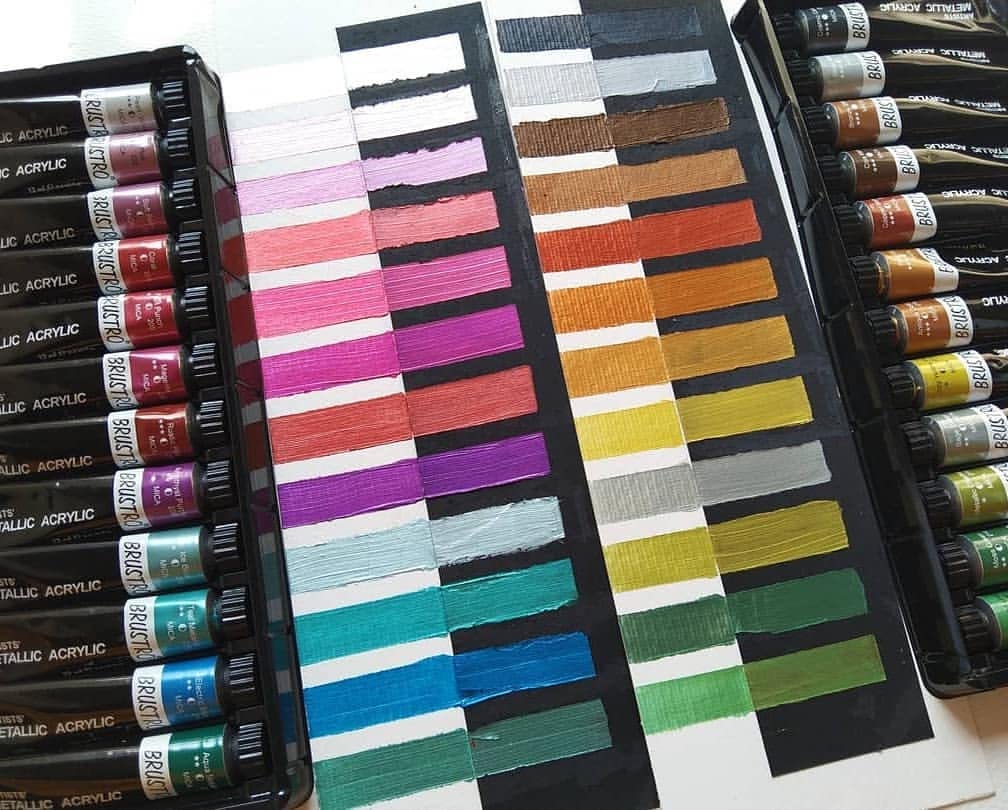 Metallic Acrylic Tube Set 24x12ml Brustro