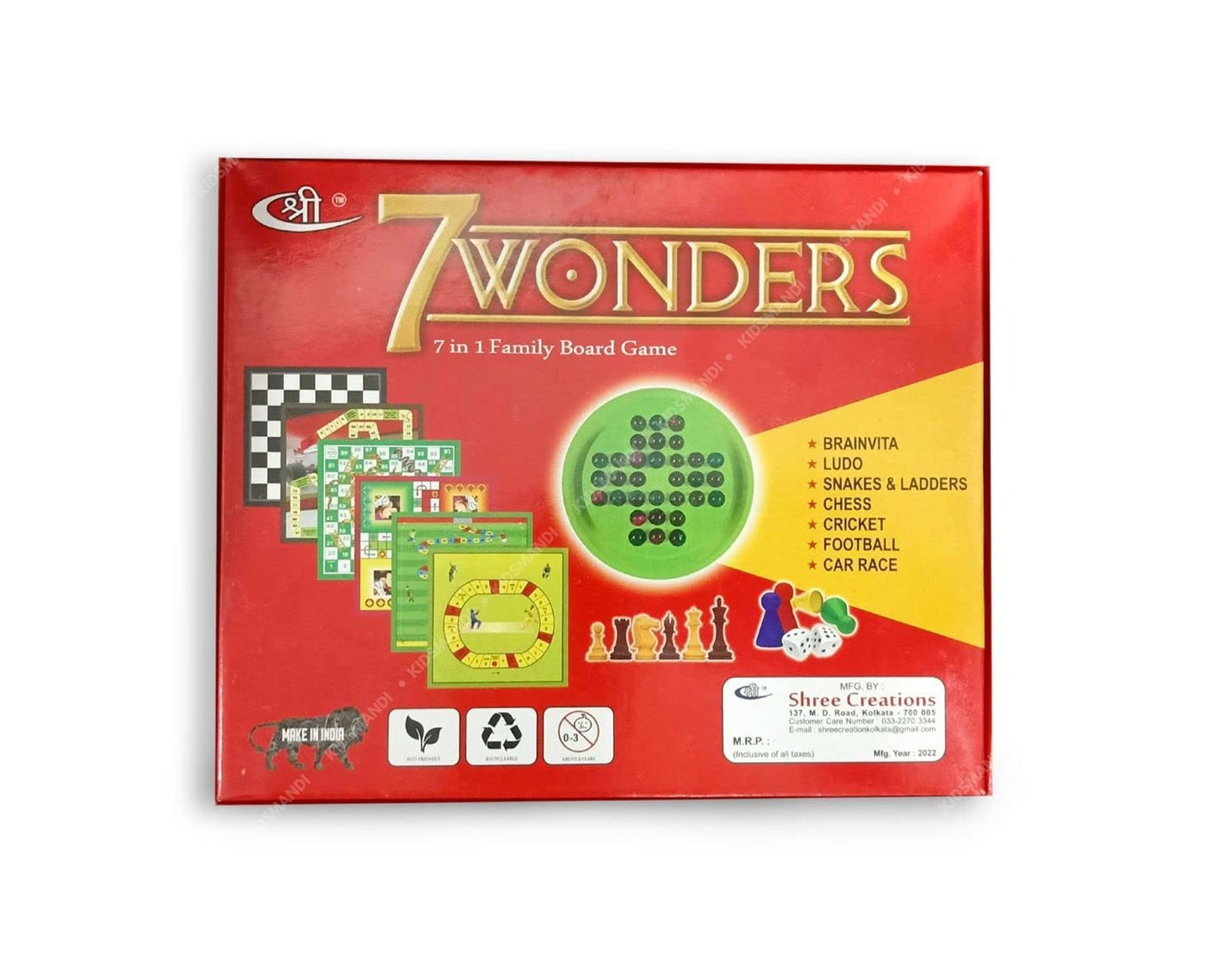 7 Wonders 7 in 1 Family Board Game Shree