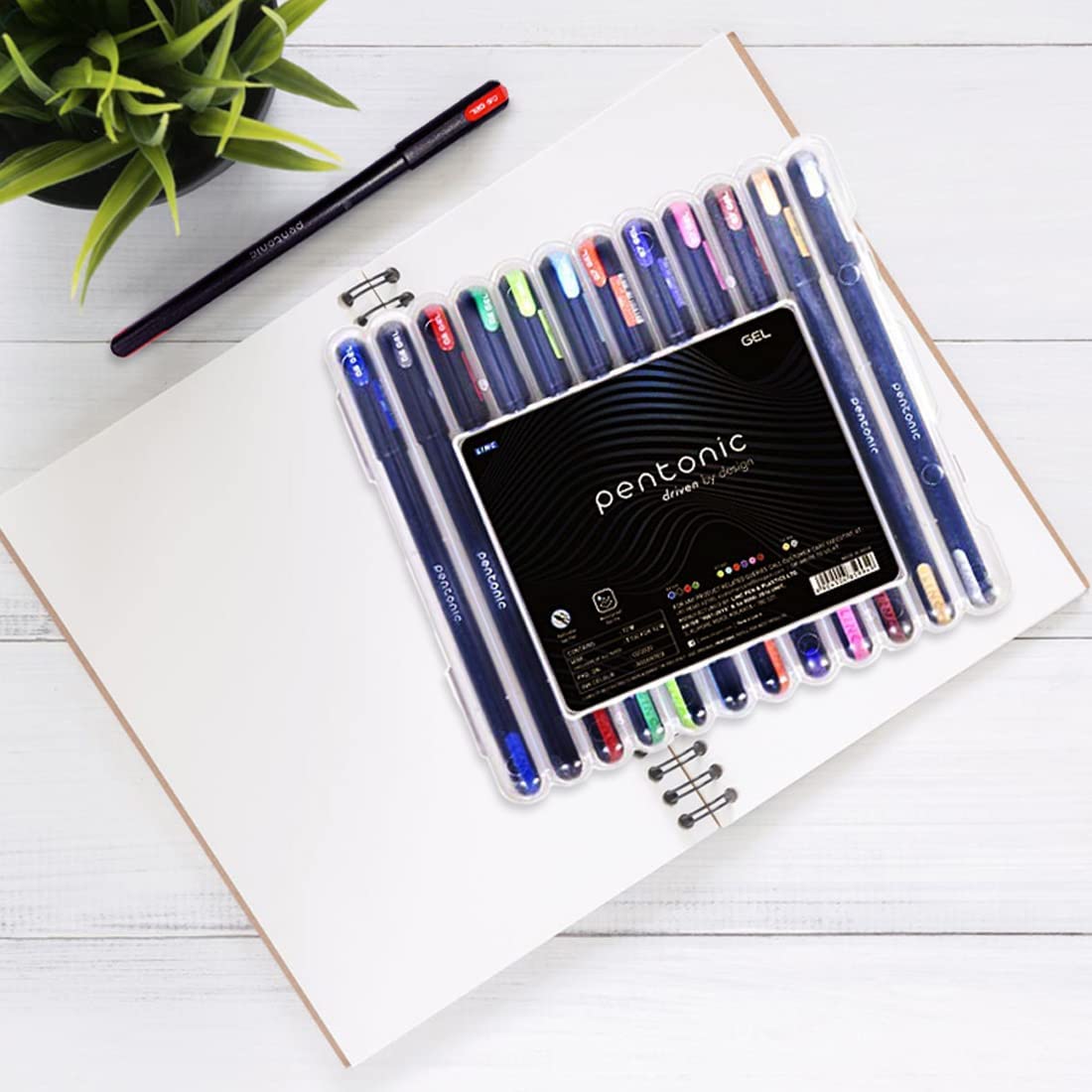 Pentonic Multicolour Gel Pen Set of 12
