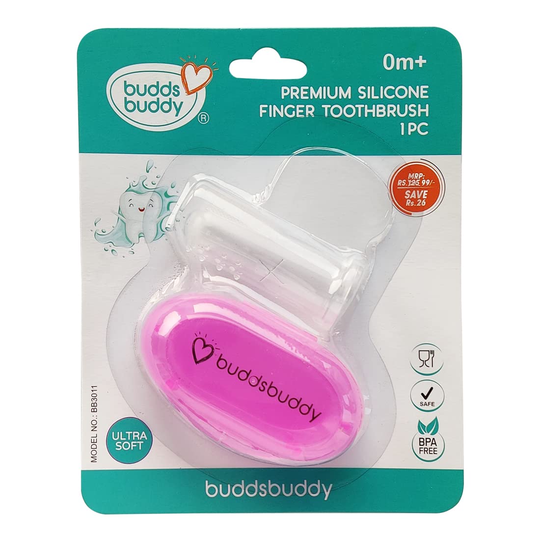 Soft Silicon Finger Toothbrush- Buds Buddy