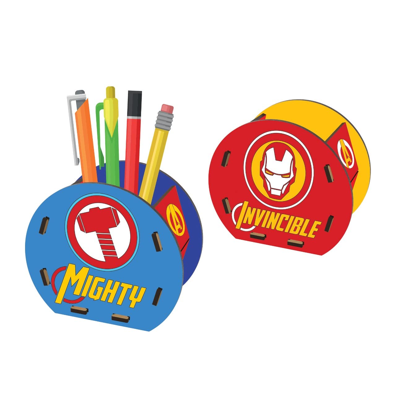 DIY Ratna Avengers Wooden Pen Stand 5+