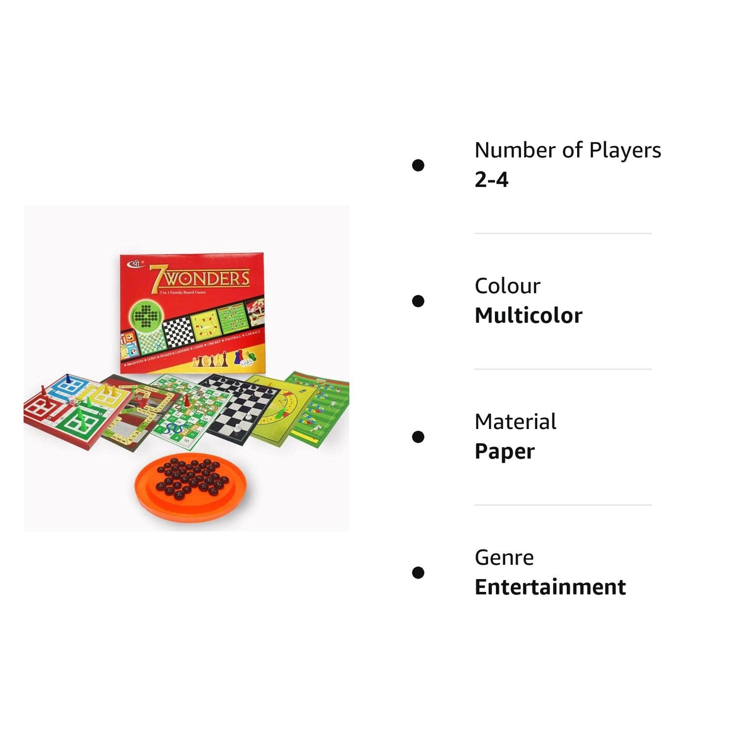 7 Wonders 7 in 1 Family Board Game Shree