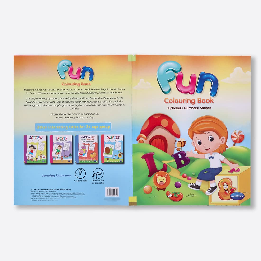 Navneet Fun Colouring Book Alphabet/Number/Shapes