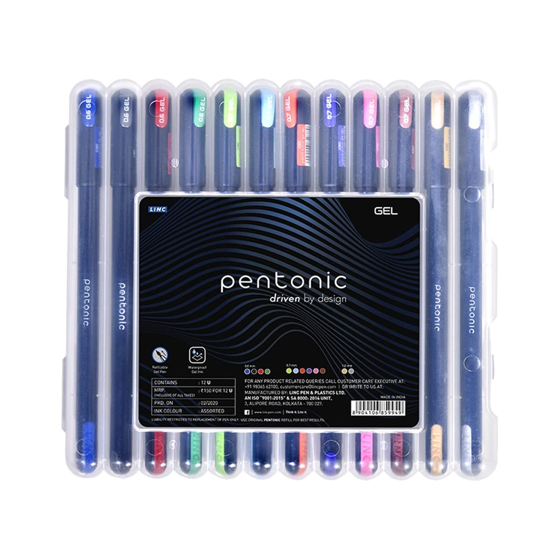 Pentonic Multicolour Gel Pen Set of 12
